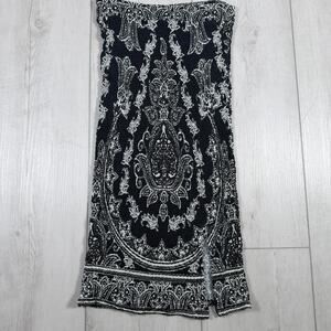 Farm Rio for Anthropologie Blue Paisley Catalina Midi Pencil Skirt Size XS